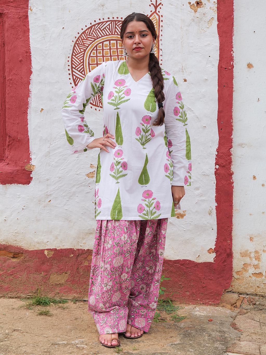 Pink blossom farshi set
