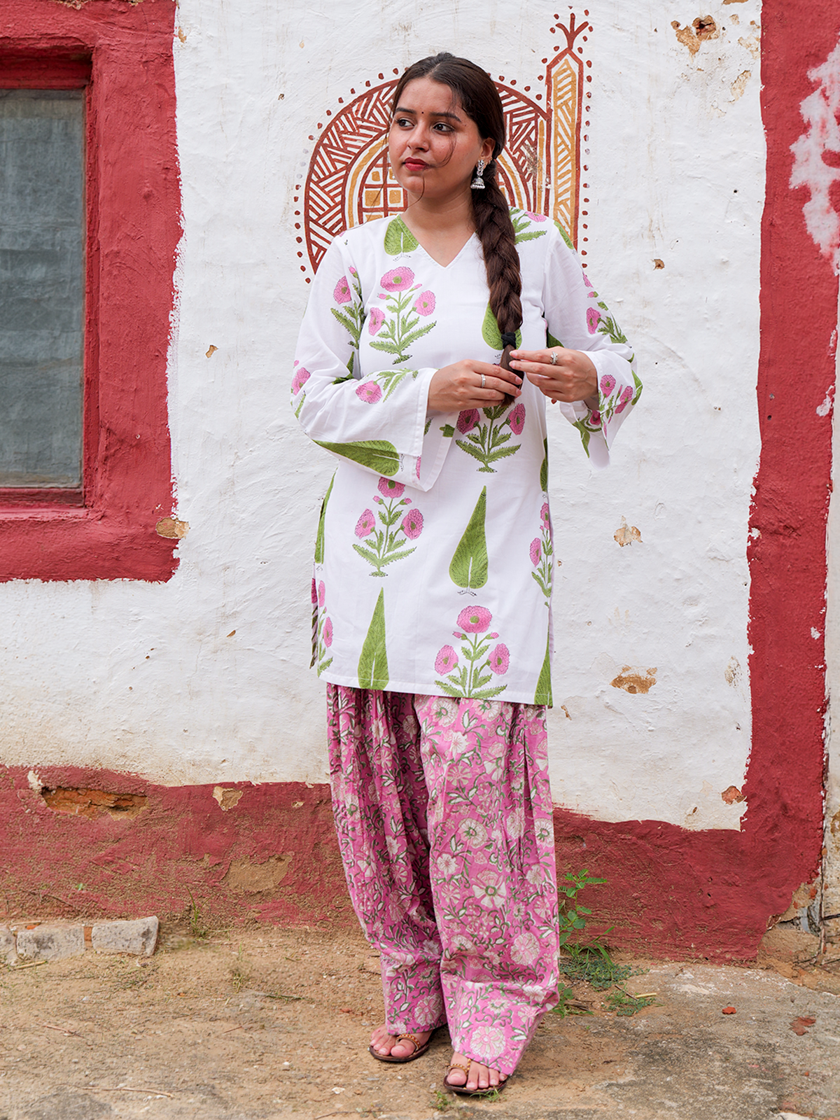 Pink blossom farshi set