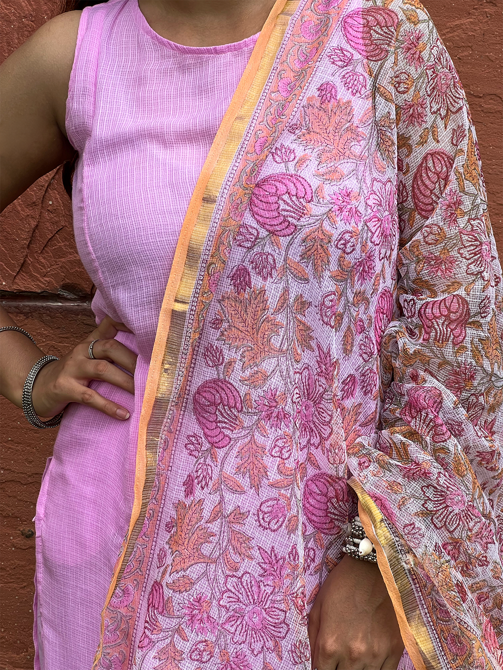 The Lavender Bloom Sleeveless Suit Set